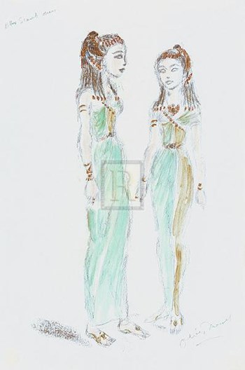 Designs for Cleopatra Xlix by Oliver Messel art print