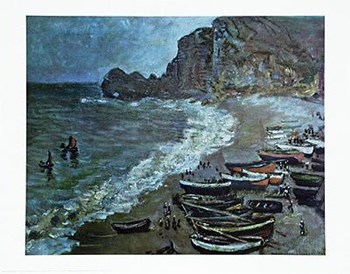 Boats On The Beach, 1883 by Claude Monet art print