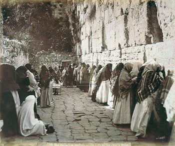 Jews At the Wailing Wall in Jerusalem art print