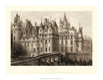 Petite Sepia Chateaux II by Victor Petit art print