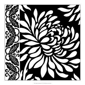 Graphic Chrysanthemums II by Nancy Slocum art print