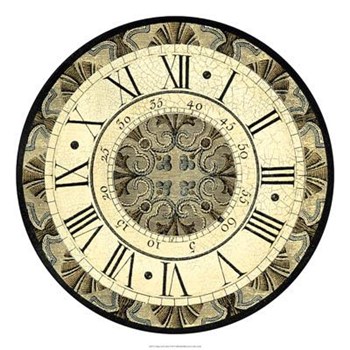Vintage Motif Clock by Vision Studio art print
