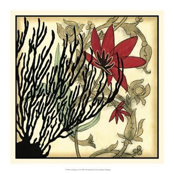 Coral Tapestry IV by Jennifer Goldberger art print