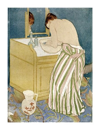 Woman Bathing by Mary Cassatt art print