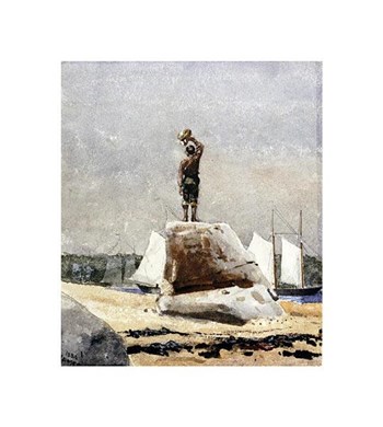 Boy Hailing Schooners by Winslow Homer art print