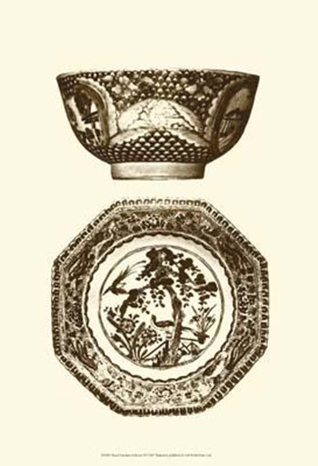 Manor Porcelain In Brown II by Ridgefield art print