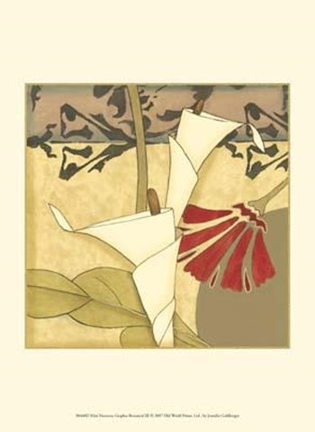 Mini Nouveau Graphic Botanical III by Jennifer Goldberger art print