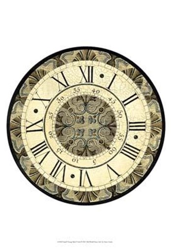 Small Vintage Motif Clock art print