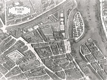 Plan Of Paris, 1730 (I) by Louis Bretez art print