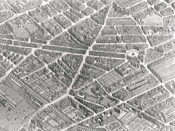 Plan Of Paris, 1730 (Iii) by Louis Bretez art print