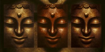 Buddha In Three Lights by Mahayana art print