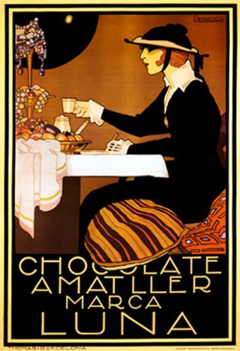 Chocolate Amatller Marca Luna art print