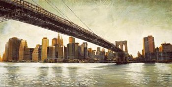 Brooklyn Bridge View by Sid Daniels art print