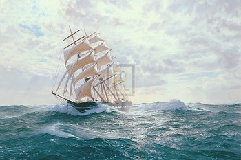 &#39;Macquarie&#39; Sydney Bound, With Singing Shrouds And Humming Backstays by Steven Dews art print