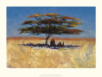 Shaded By An African Tree by Jonathan Sanders art print