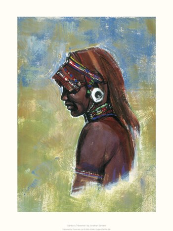 Samburu Tribesman by Jonathan Sanders art print