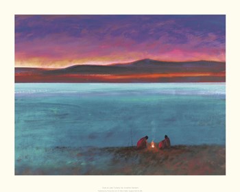 Dusk At Lake Turkhana by Jonathan Sanders art print