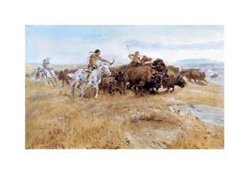 Buffalo Hunt by Charles M. Russell art print