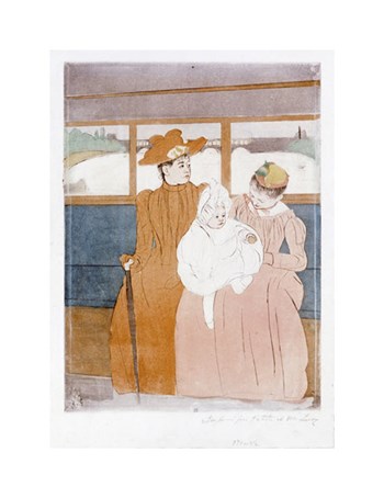 In The Omnibus by Mary Cassatt art print