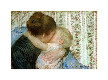 A Goodnight Hug by Mary Cassatt art print