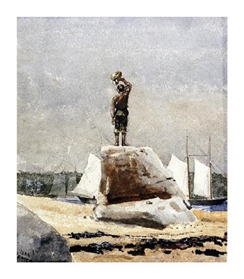 Boy Hailing Schooners by Winslow Homer art print