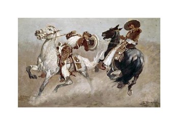 Cowboy Fun In Old Mexico by Frederic Remington art print