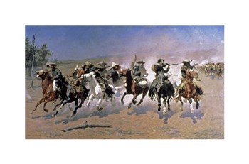 A Dash For The Timber by Frederic Remington art print