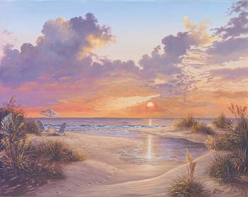 Paradise Sunset by Klaus Strubel art print