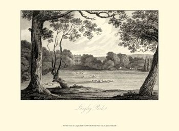 View of Langley Park by James Hakewill art print