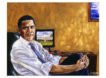 Barack Obama - Historical Journey by Andrew Nichols art print