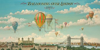 Ballooning Over London by I. Lane art print