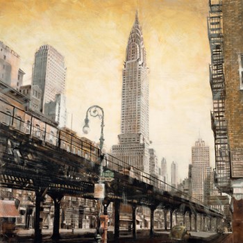 The Chrysler Building from the L by Matthew Daniels art print