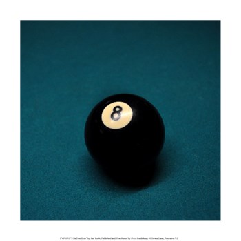 8 Ball on Blue by Jim Rush art print