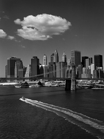 White Cloud Over Brooklyn Bridge by Henri Silberman art print