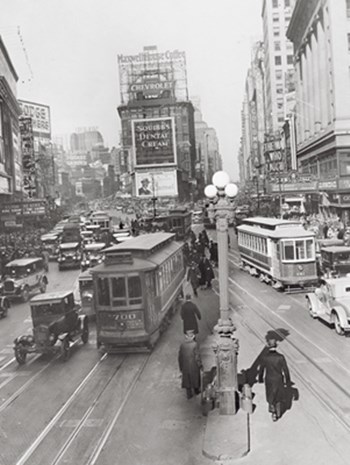 Times Square from 43rd Street, 1930 art print