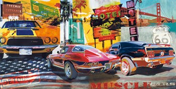 Muscle Cars by Ray Foster art print