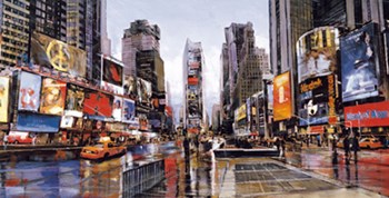 Evening in Times Square by Matthew Daniels art print