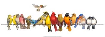 Large Bird Menagerie by Wendy Russell art print