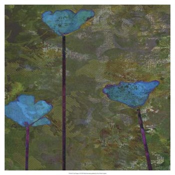 Teal Poppies II by Ricki Mountain art print