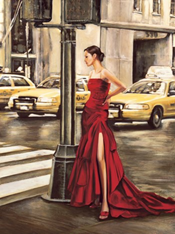 Woman in New York by Edoardo Rovere art print