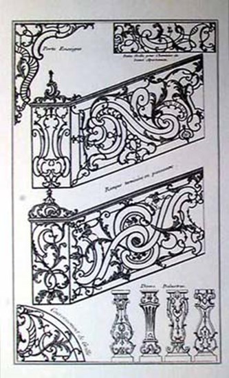 Stair Balustrade II by J. F. Blondel art print