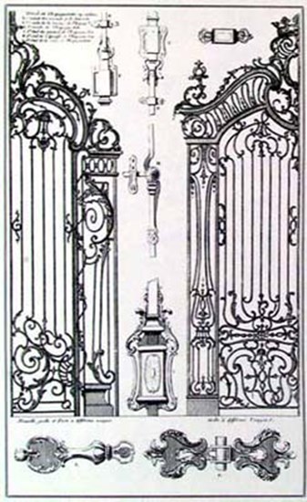 Ornamental Gates III by J. F. Blondel art print