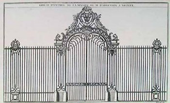 View Of Gate Grille by J. F. Blondel art print