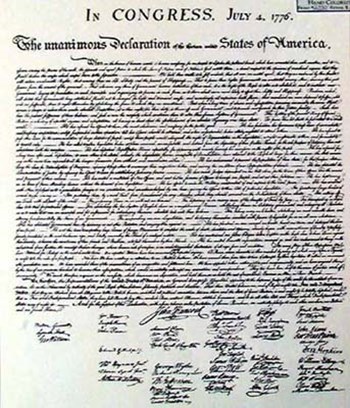 Declaration of Independence (Document) by Founding Fathers art print