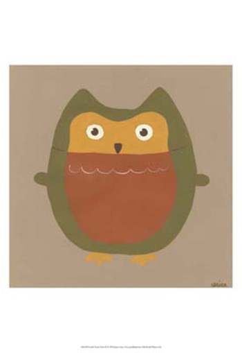 Earth-Tone Owls II by June Erica Vess art print