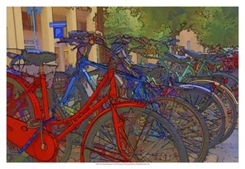 Colorful Bicycles I by Danny Head art print