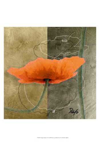 Orange Poppies VI by Patty Q art print