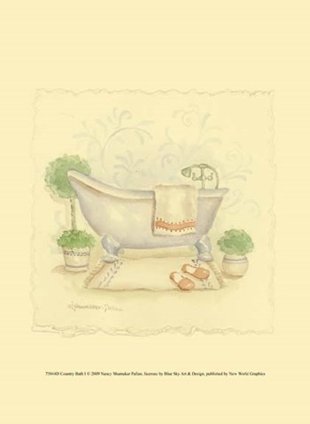 Country Bath I by Nancy Shumaker art print