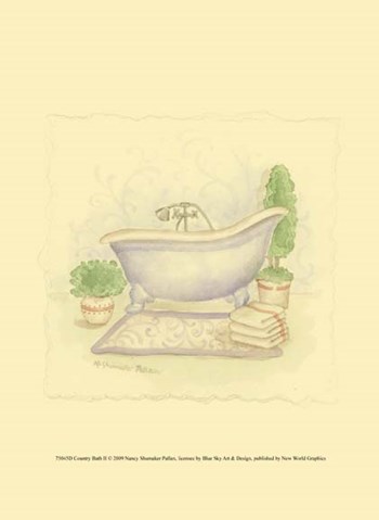 Country Bath II by Nancy Shumaker art print