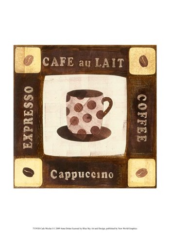 Cafe Mocha I by Anne Dolan art print